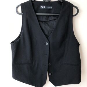 Zara - Black Vest - Medium Women - 80s
